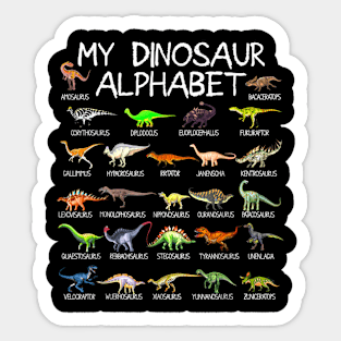 Dinosaurs Alphabet A-Z ABC Dino Identification Sticker